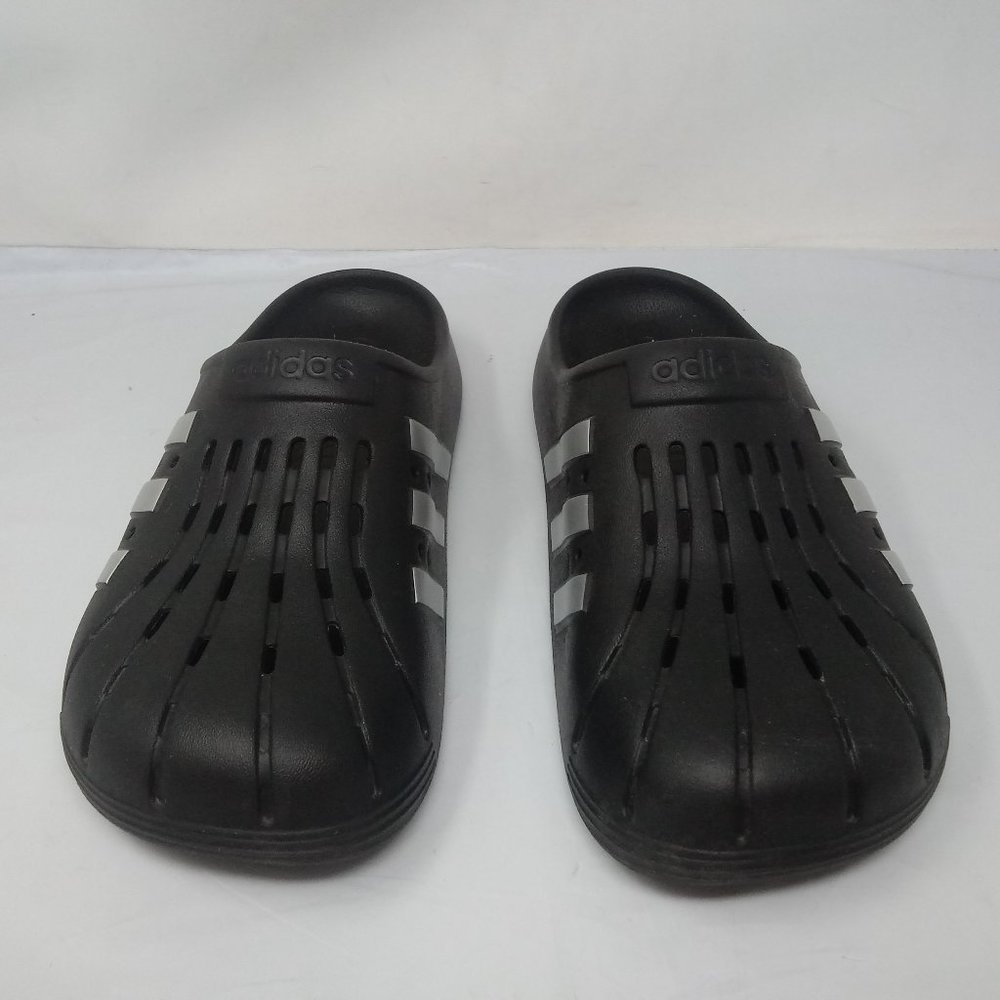 Adidas Men Adilette Clogs Black/Silver 10.0/11.0 FY8969 ADI059